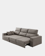 Soft and comfortable grey chaise longue sofa for modern living room