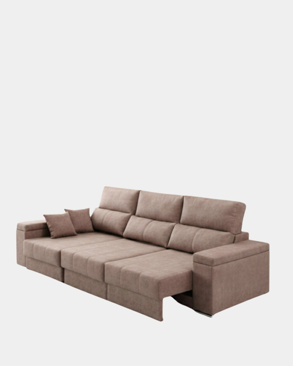 Mink grey enveloping comfort chaise longue sofa | living room
