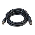 Prolongador TV vídeo macho-macho 2 metros / ø 9,5 mm com adaptador macho-fêmea cor preto