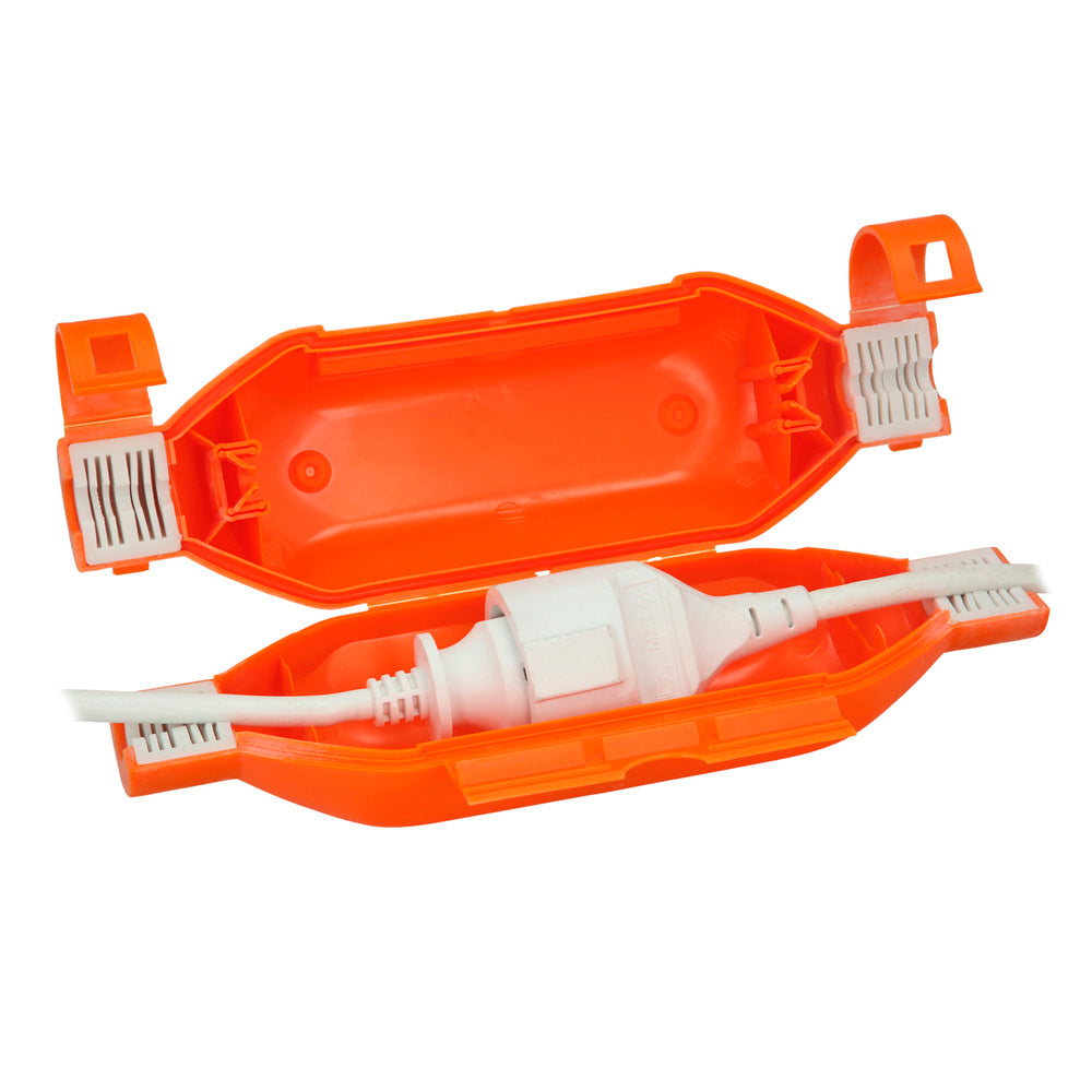 Cable / plug / connection protection box for water splashes and dust IP44