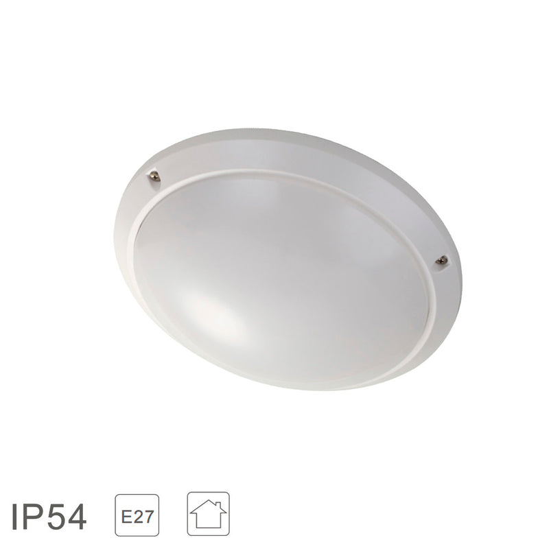 Lámpara plafon interiores / exteriores IP45 portalamparas E27 ø 27 x 9,5 cm
