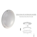 Ceiling lamp for indoor/outdoor use, IP45, E27 lamp holder, ø 27 x 9.5 cm