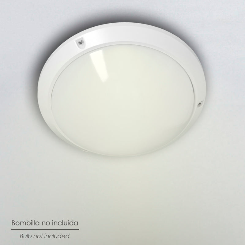 Lámpara plafon interiores / exteriores IP45 portalamparas E27 ø 27 x 9,5 cm