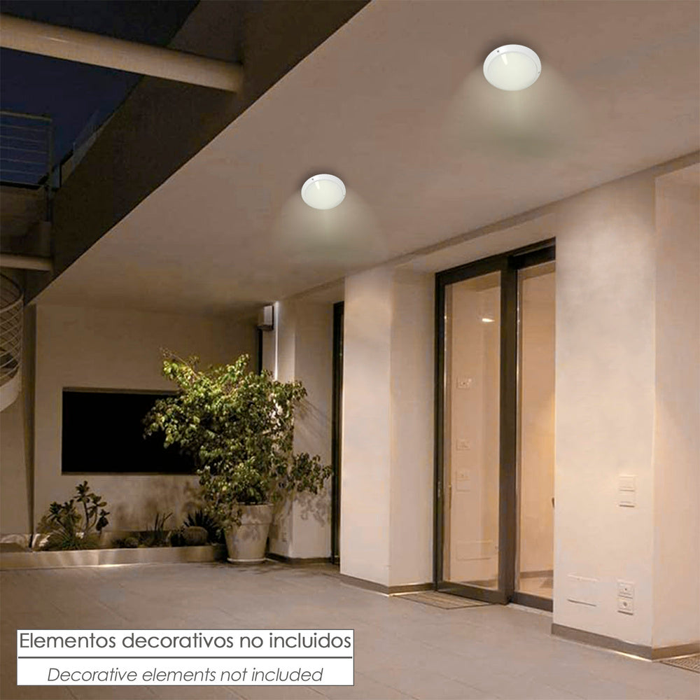 Ceiling lamp for indoor/outdoor use, IP45, E27 lamp holder, ø 27 x 9.5 cm
