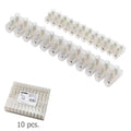 Regleta 12 fichas empalme  2 a. - 2,5 mm² (paquete 10 regletas)