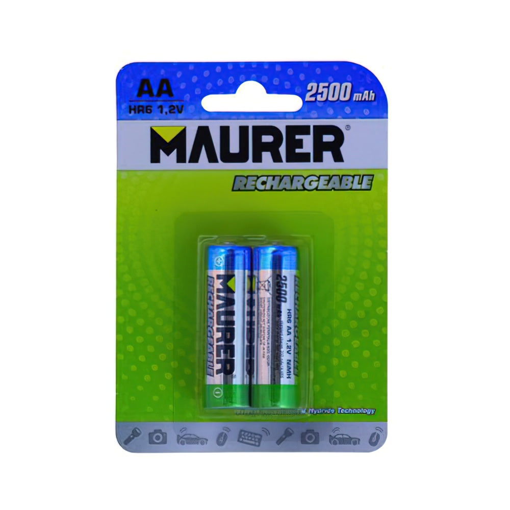 Pila maurer recargable hr-6 / aa (blíster 2 piezas)