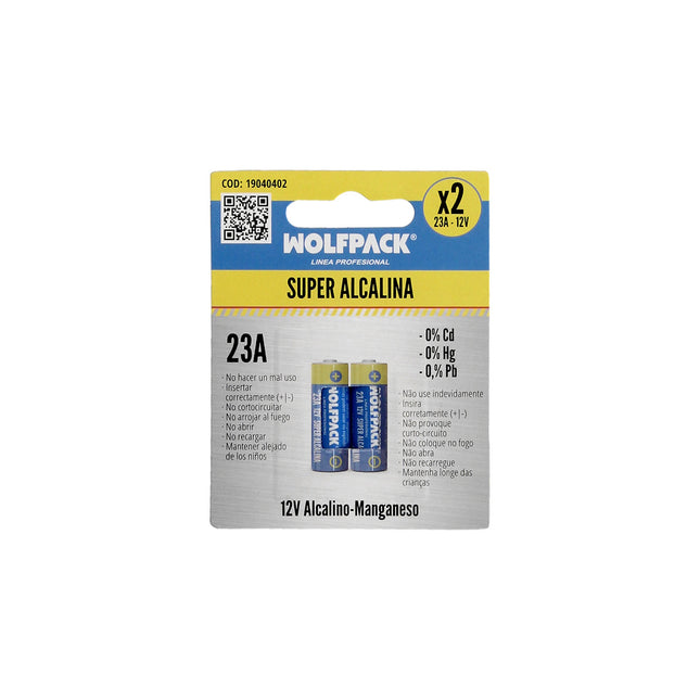 Pila alcalina 12V - E23A (blister 2 piezas)