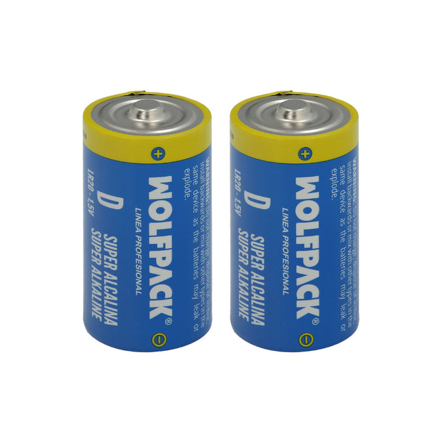 Pila wolfpack alcalina d - LR20 (blister 2 piezas)