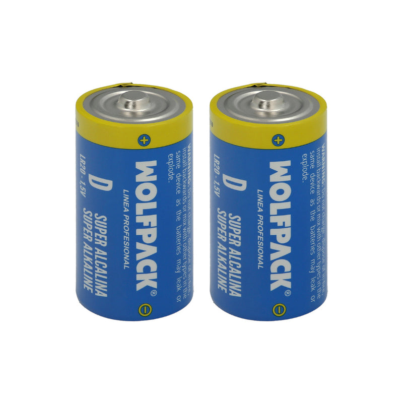 Pila wolfpack alcalina d - LR20 (blister 2 piezas)
