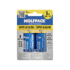 Wolfpack alkaline battery d - lr20 (blister 2 pieces)