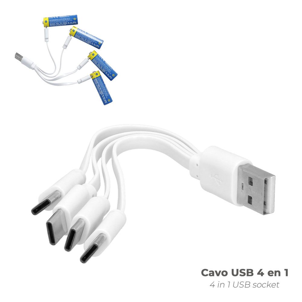 "AA" 1.5V USB-C Rechargeable Lithium Battery (4 Units)