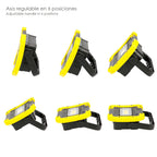 Lanterna de trabalho LED multifunções recarregável 2.000 mAh / 10 W / 500 lúmenes / 4 ímanes / Power Bank / Suporte 180º