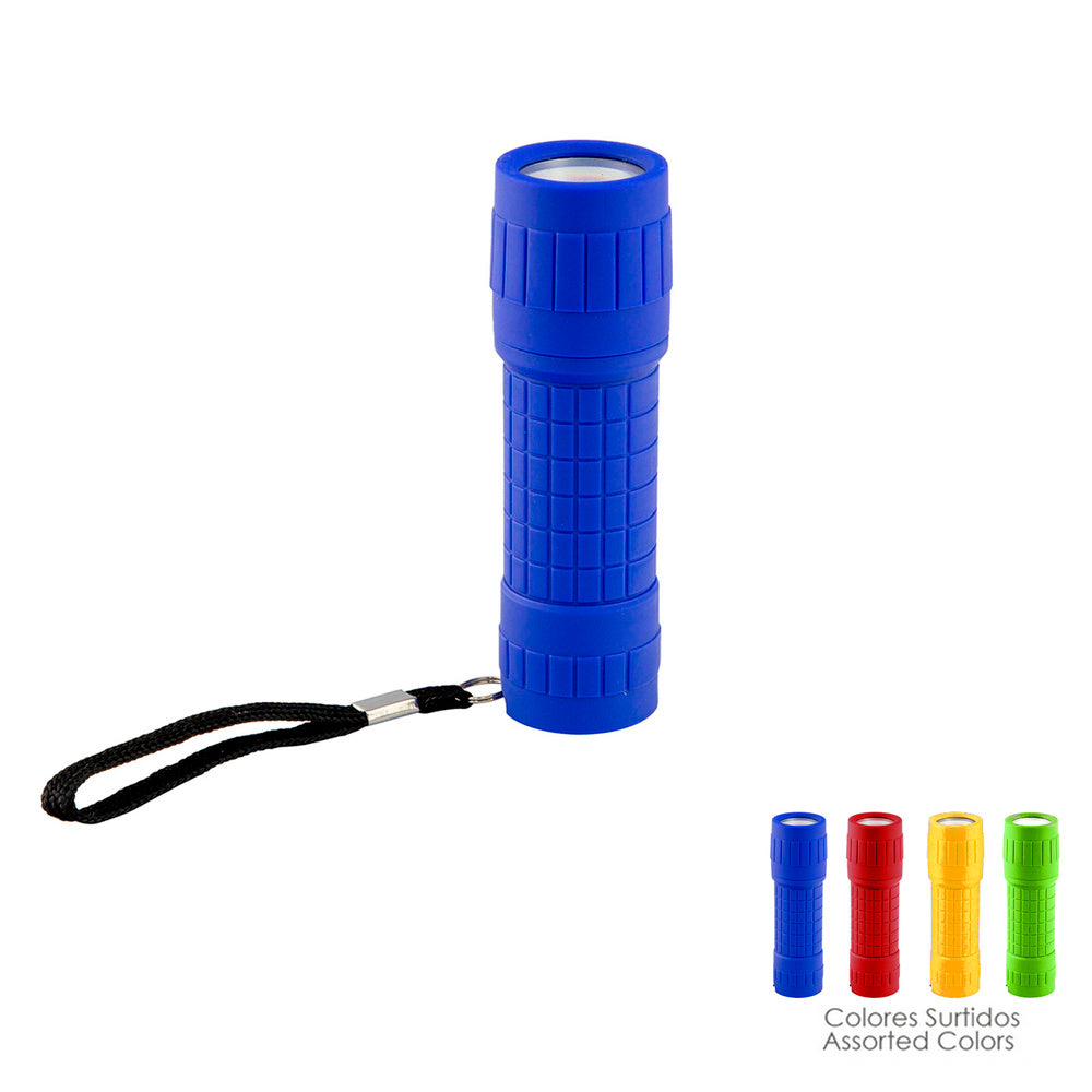 Soft touch 120 lumen LED flashlight assorted colors