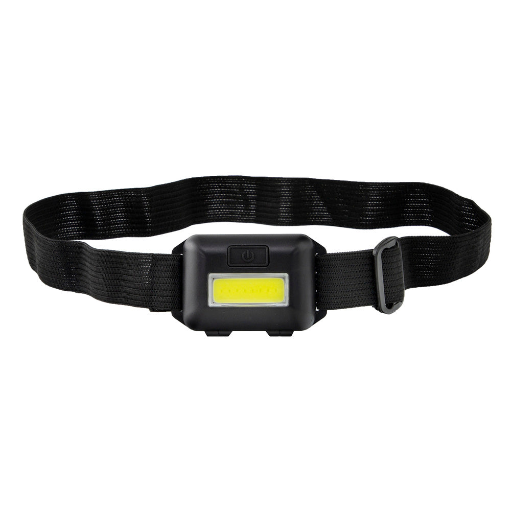Linterna led frontal cabeza ajustable 120 lúmenes, 3 modos, cinta ajustable, 3 baterías aaa incluidas