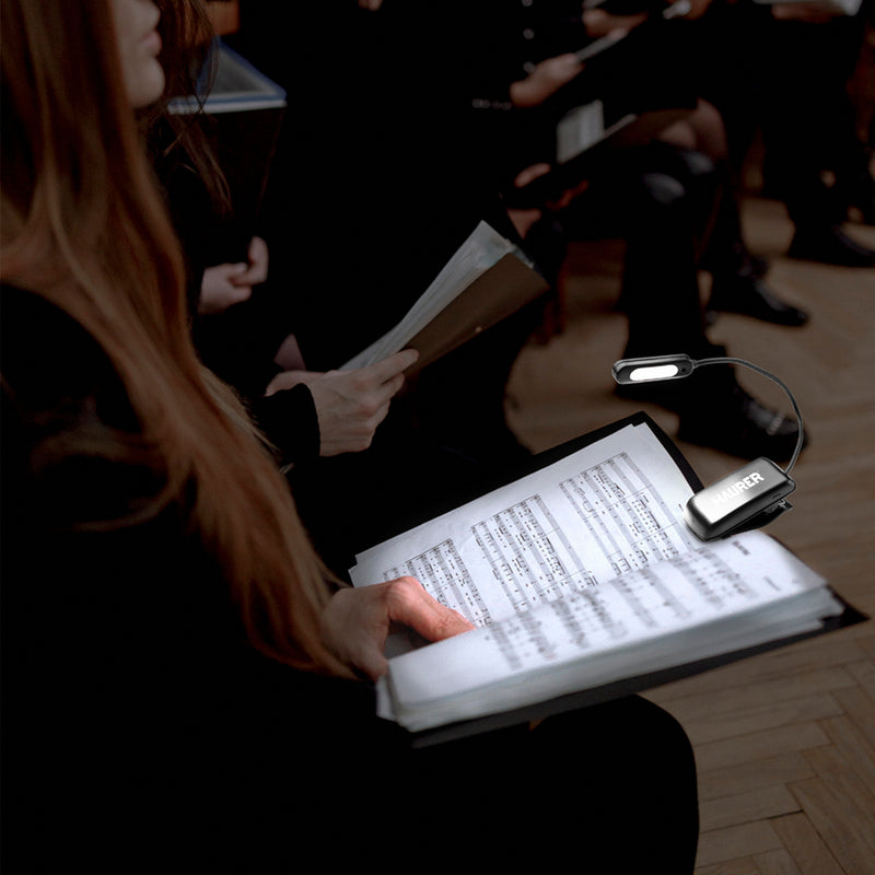 Linterna LED de mesa / lectura  batería recargable (1.000 mah) 30 lumenes con clip, 3 tonos de luz y 3 niveles de luminosidad