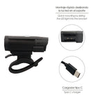Luz led frontal para bicicleta / patinete 400 lúmenes (5 modos) batería recargable USB