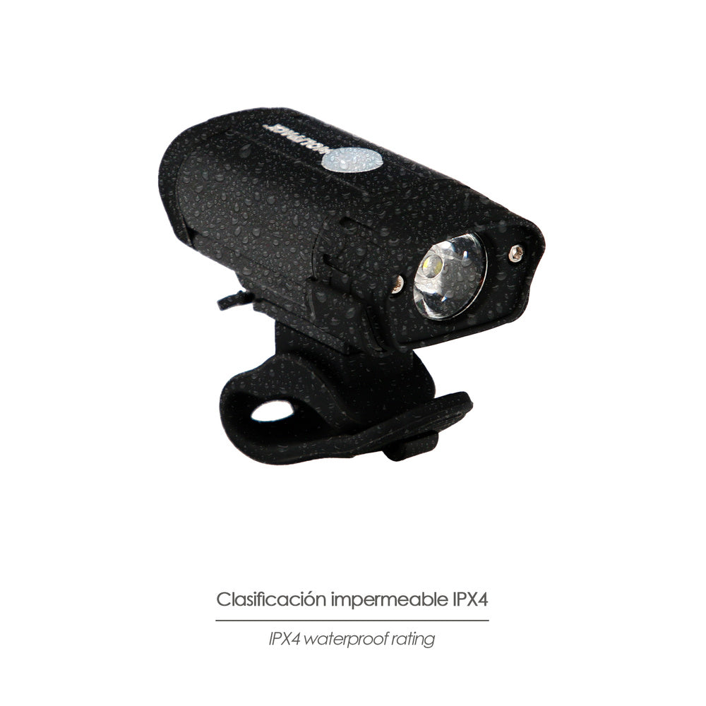 Luz led frontal para bicicleta / patinete 400 lúmenes (5 modos) batería recargable USB