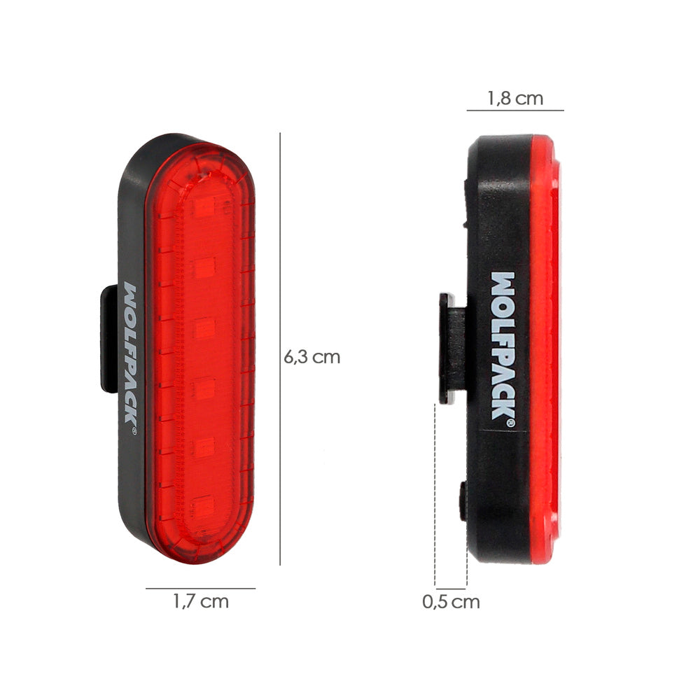 Luz led trasera para bicicleta / patinete 100 lúmenes (4 modos) batería recargable USB