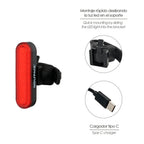 Luz led trasera para bicicleta / patinete 100 lúmenes (4 modos) batería recargable USB