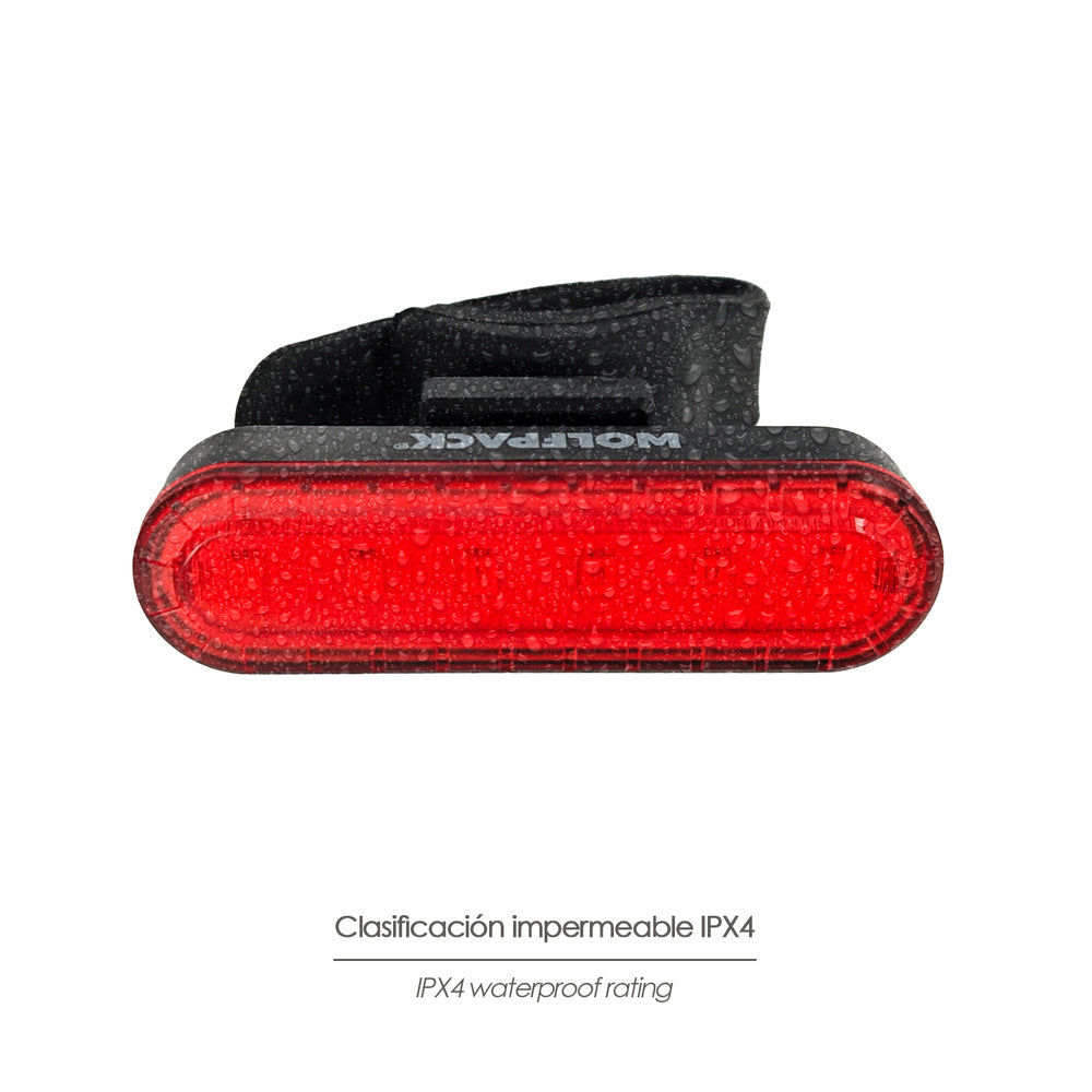 Luz led trasera para bicicleta / patinete 100 lúmenes (4 modos) batería recargable USB