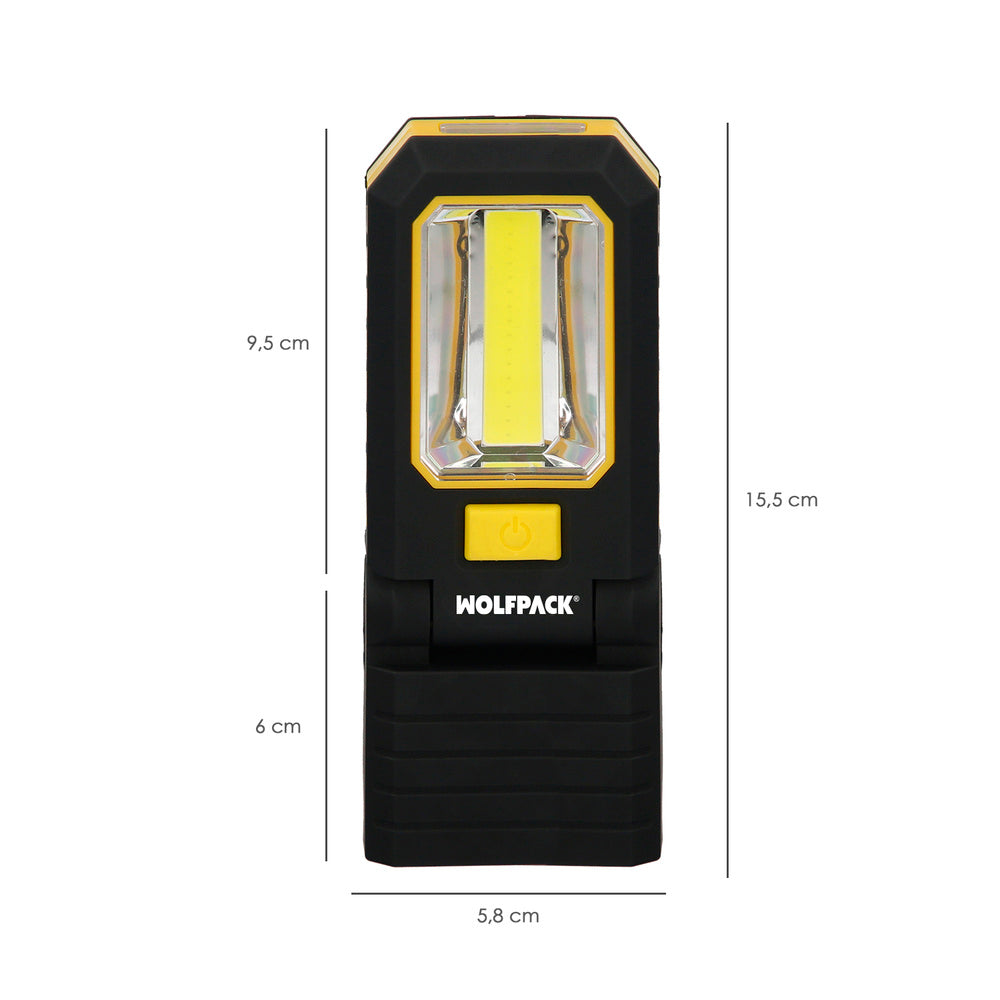 Professional Multifunction Compact Folding LED Lantern Battery Operated (3 AAA) 210 Lumens 2 Lighting Modes with Magnet and Hook