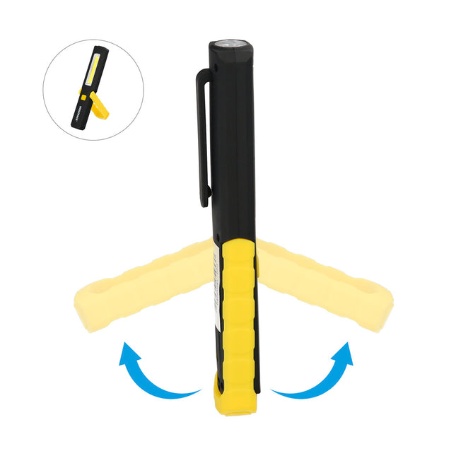 Linterna LED multifunción tipo boligrafo recargable (900 mah) 200 lumenes con iman, gancho y soporte ajustable