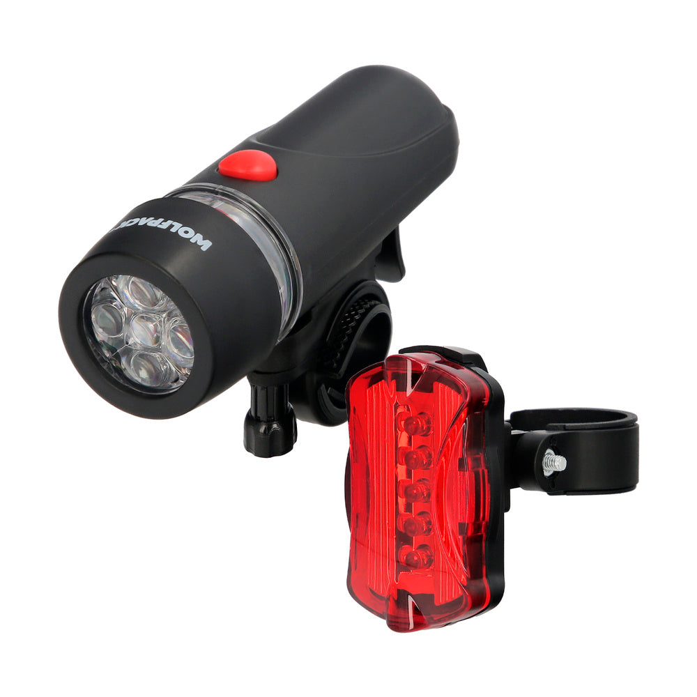 Kit de luzes LED dianteiras e traseiras para bicicleta/trotinete. Funcionamento a pilhas.