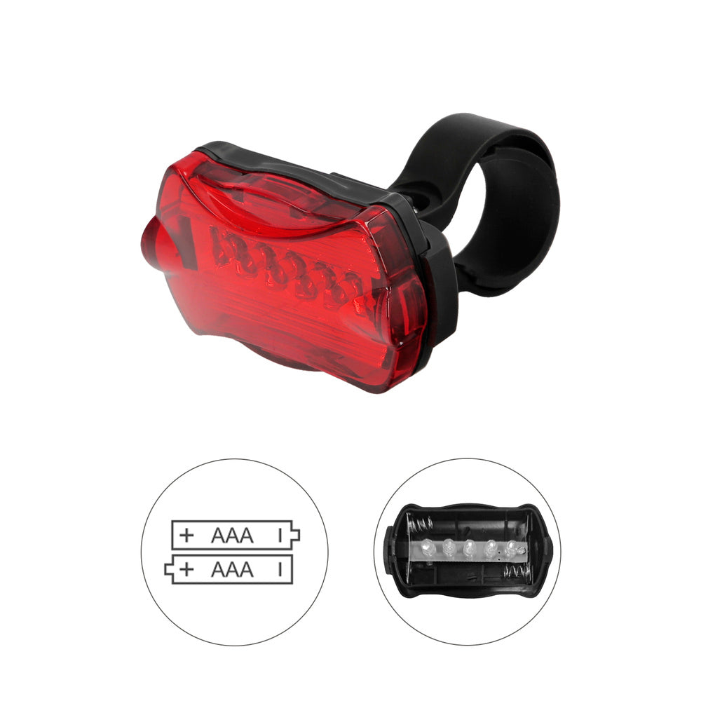 Kit luces led delantera y trasera para bicicleta / patinete. Funcionamiento a pilas.