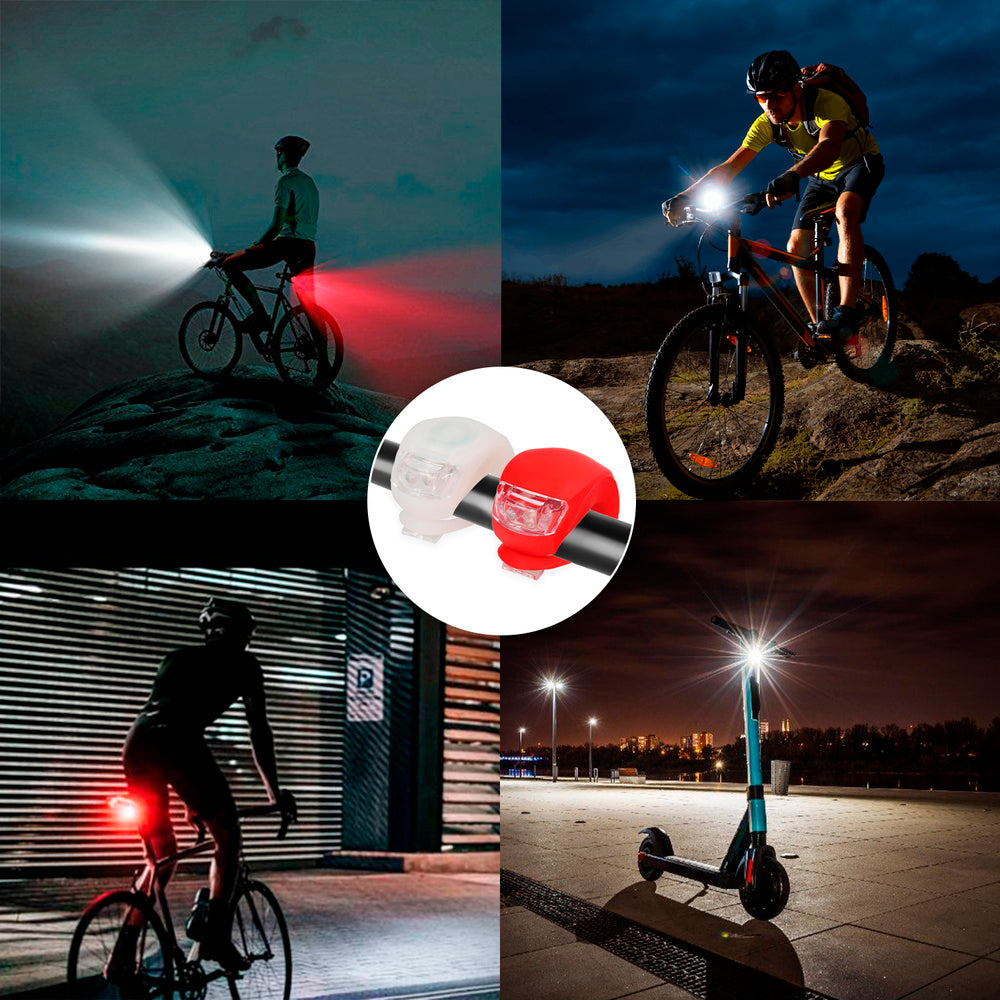 Kit luces led bicicleta 2 luces basic. Led para bici, luz para patín, luz de posición, luces bicicleta, leds bicicleta