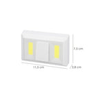 Battery-operated (4 AAA) LED wall/closet light / lantern, 250 lumens (sticker, magnet, or screw fixing)