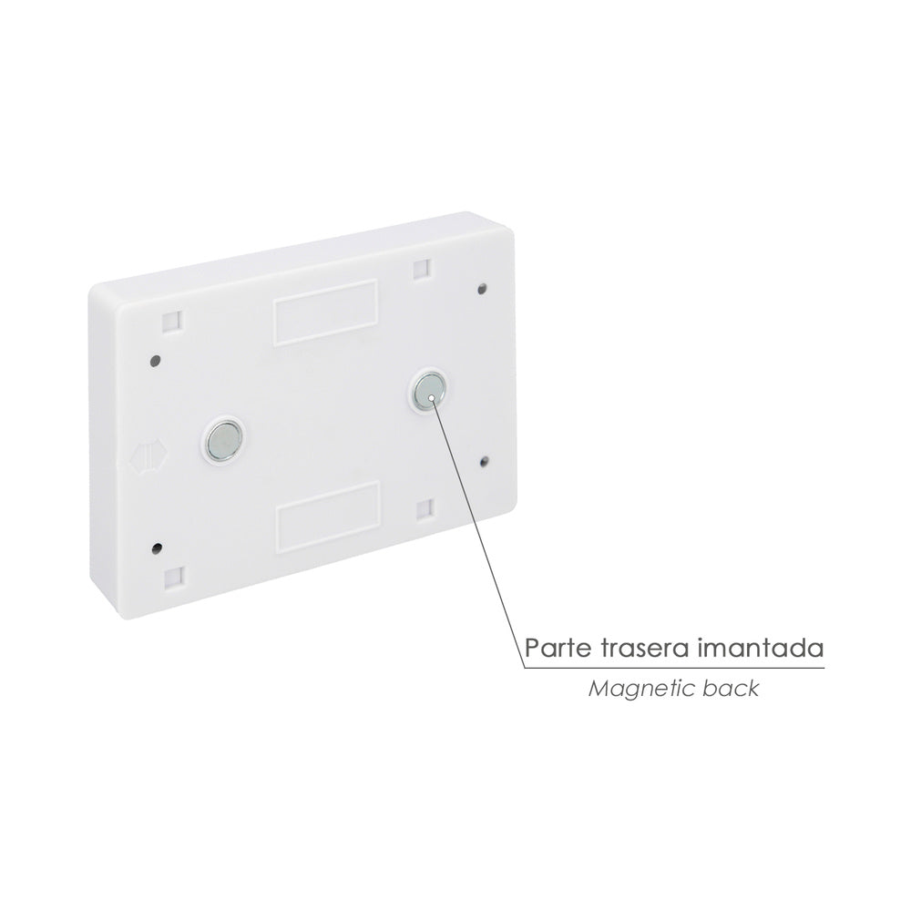 Lanterna / luzes LED para parede / armário a pilhas (4 AAA) 250 lúmens (fixação por adesivo, íman ou parafusos)