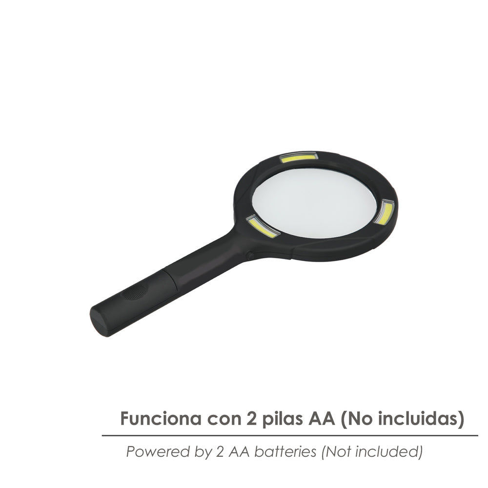 LED Magnifying Glass 2.5x Magnification. Handheld magnifier, ø11cm magnifying glass for reading, reading magnifier, magnifying glass with light