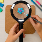LED Magnifying Glass 2.5x Magnification. Handheld magnifier, ø11cm magnifying glass for reading, reading magnifier, magnifying glass with light