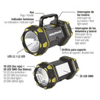 Rechargeable 3-in-1 400-lumen multipurpose LED flashlight