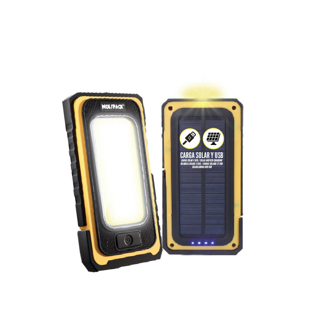 Linterna LED solar recargable 10 watt 750 lumenes