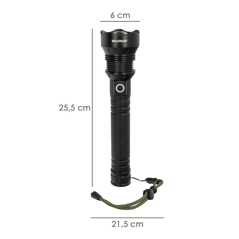 Rechargeable 1500 lumen aluminum LED flashlight