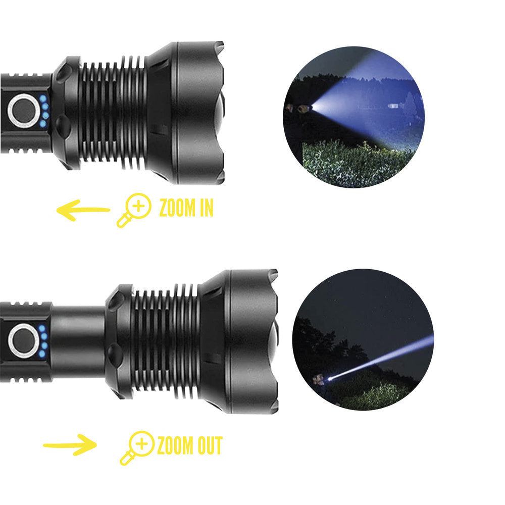 Rechargeable 1500 lumen aluminum LED flashlight