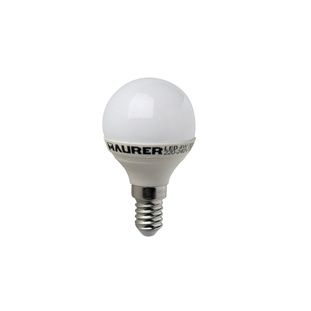 Bombilla led esférica e14. 4 w. - 25 w. 300 lúmenes. Luz cálida. (3000°k).