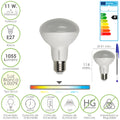 Lâmpada LED standard casquilho E27 (grosso) 11 watt. Equivalente a 75 watt. 1055 lúmens. Luz branca (4.000º k) A+