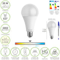 Lâmpada LED padrão, rosca E27. 20 watt. Equivalente a 150 watt. 2452 lúmenes. Luz neutra (4000º k.)