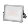 Foco LED plano, 20 watts, 1600 lúmens, luz branca 4000K, proteção IP65, corpo em alumínio, para uso interior/exterior.