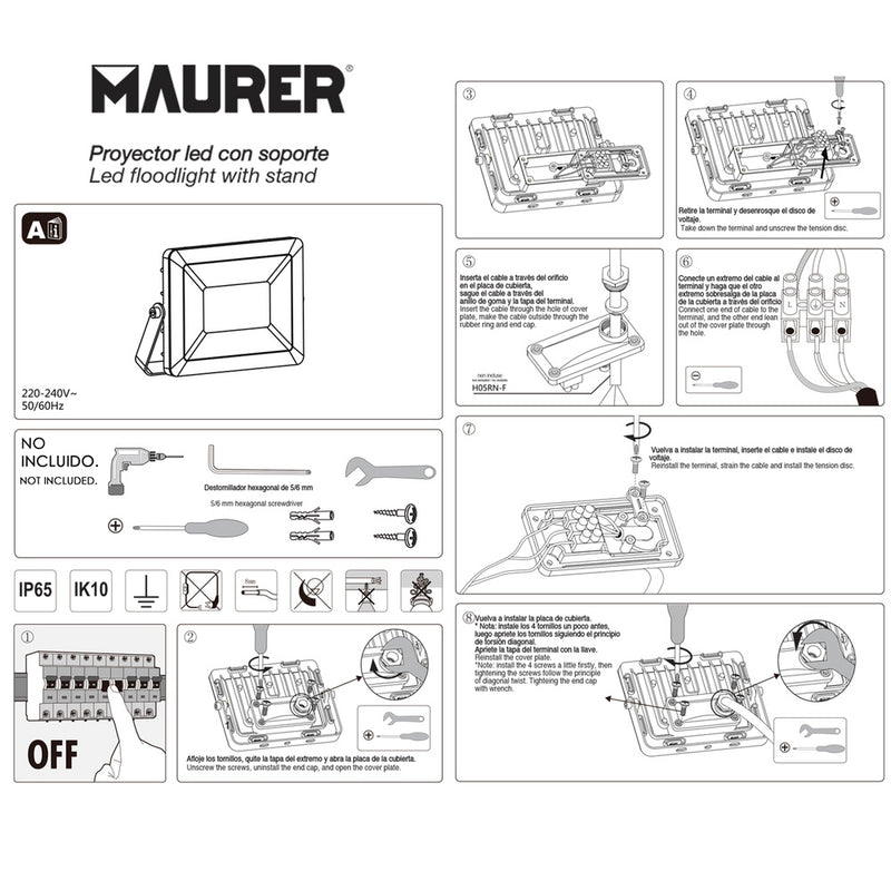 Foco LED plano potencia 20 watt. 1600 lumenes. luz blanca 4000ºk protección IP65. cuerpo aluminio. foco exteriores / interiores