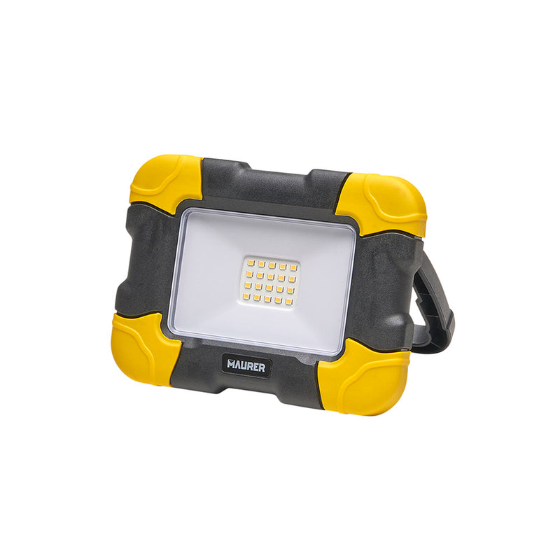 Foco LED plano recargable  10 watt. 800 lumenes luz blanca 4000ºk protección IP44. portatil proyector LED obras