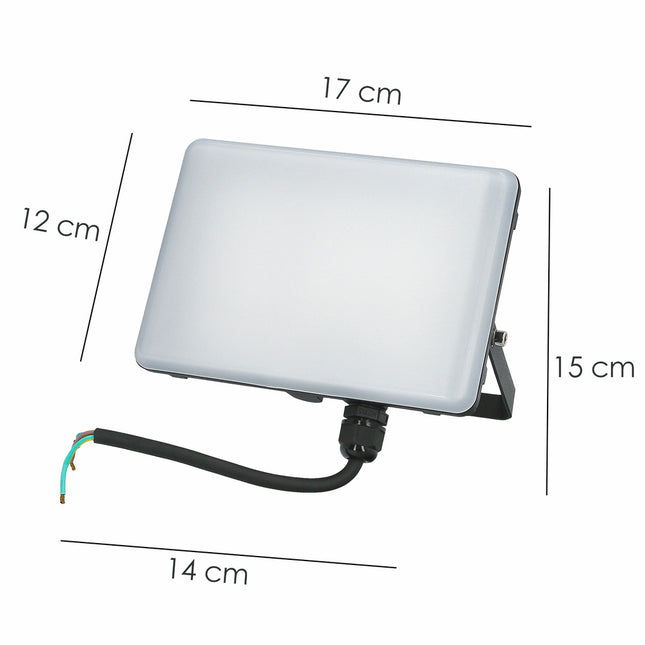 Foco LED plano  30 watt. 2700 lumens. luz blanca 4000ºk protección IP65. cuerpo aluminio