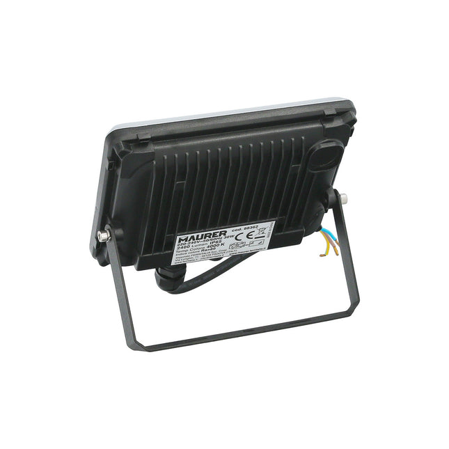 Foco LED plano  30 watt. 2700 lumens. luz blanca 4000ºk protección IP65. cuerpo aluminio