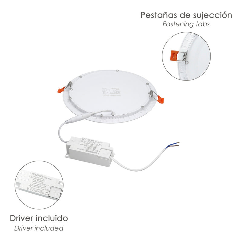 Downlight LED empotrar 20 watt 1800 lumenes 6000K