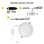 Downlight LED encastrar 20 watt 1800 lúmenes 6000k
