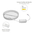 Surface LED downlight 20 watt 1800 lumens 6000K