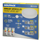 Surface LED downlight 20 watt 1800 lumens 6000K