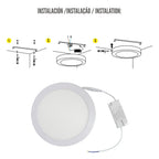 Surface LED downlight 20 watt 1800 lumens 4500K